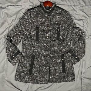 ESCADA TWEED BLAZER Jacket Wool Fancy Buttons Size 44 Old Money Quiet Luxury